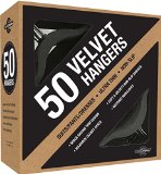 Closet Complete Ultra Thin No Slip Velvet Suit Hangers, Black, Set of 50