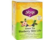 Yogi Green Slim Life Herbal Tea Blueberry - 16 Tea Bags - Case Of 6 Wellness Teas