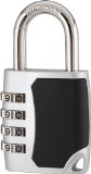 Bosvision 1.7 inches width Combination Padlock with Resettable 4-Digit Combination, 1/4 inches Shackle - Black   Silver