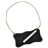 Decorative Black Metal Erasable Mini Chalkboard Hanging Sign / Beverage Label