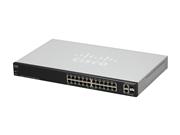 Cisco Small Business SLM224PT-NA 10/100Mbps   1000Mbps PoE Smart Switch SF200-24P