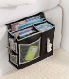 Richards Homewares 6 Pocket Bedside Storage Mattress Book Remote Caddy (Caddy, Black)