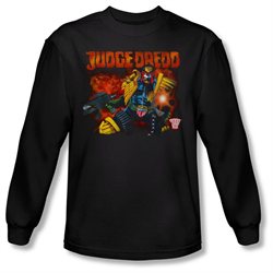 Womens JUDGE DREDD THROUGH FIRE Long Sleeve T-Shirt Size X-Large