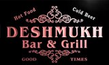 u11164-r DESHMUKH Family Name Gift Bar & Grill Home Beer Neon Light Sign