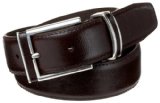 Alexander Julian Men's Leather Inlay Buckle And Loop Belt,Brown,44