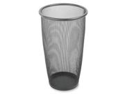 Onyx Round Mesh Wastebasket Steel Mesh 9gal Black