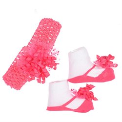 Vitamins Baby Baby Girls' Spiral & Tulle Headwrap & Socks Set