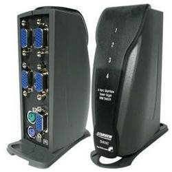 StarTech.com 4 Port Tower Style PS/2 KVM Switch Kit with Cables - 4 x 1 - 4 x HD-15