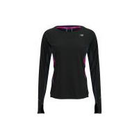 New Balance Women's Running Impact Ice Long Sleeve T-Shirt - Black/Poisonberry