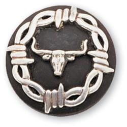 Martin Saddlery Barbwire Steer Concho - Size:3/4 Attachment:Chicago Screw