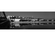 Chain Bridge Over Danube River Budapest Hungary Poster Print (6 X 18)
