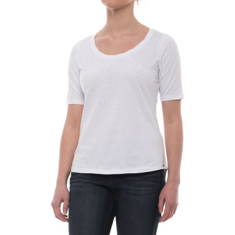 Studded Ombre Effect T-shirt - Short Sleeve (for Women)