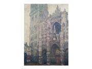 Posterazzi Balxou194712large Rouen Cathedral West Portal Grey Weather 1894 Poster Print By Claude Monet - 24 X 36 In. - Large
