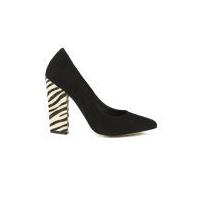 Ravel Women's Oklahoma Zebra Heel Pointed Court Shoes - Black