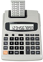 Datexx Dp-30ad 10 Digit Ac/dc Commuter Printing Calculator With Adapter - - 4 X Aa (battery Not Included) - Light Grey