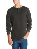 RVCA Men's Docks Henley Shirt, Coalmine, Medium