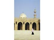 Posterazzi Dpi1880103 Veiled Girl Walking Through Courtyard Ibn Tulun Mosque Poster Print, 11 X 17