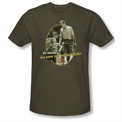 Mens ANDY GRIFFITH Short Sleeve GONE FISHING Large Slim Fit T-Shirt Tee