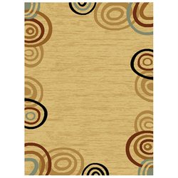 United Weavers Traces Area Rug 560-12590 Imagistic Cream Spirals Circles 7' 10 x 10' 6 Rectangle