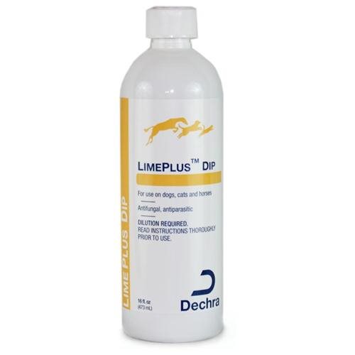 . . LimePlus Dip is a sulfur concentrate for the treatment of non-specific dermatological conditions. LimePlus Dip is used as adjunctive treatment for demodex and sarcoptic mange. Extremely effective in the treatment of dermatophytosis. Active Ingredient: Sulfurated Lime Solution 97.8% Dilution: Pour entire contents into a gallon container and fill it with water. Mix well. Directions for Use: Bathe animal prior to application. Rinse off shampoo. Pour entire contents of diluted LimePlus Dip onto