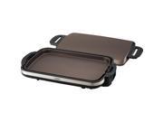 Zojirushi Gourmet Sizzler Electric Griddle Style: Electric Griddle Primary Cooking Area: 19 x 12-1/2 inches Fuel Type: Electric Number of Burners: 1 Burner Material: ceramic cooking surface with titanium enhanced nonstick coating Height: 4-3/8" Width: 23-5/8" Depth: 15"