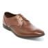 Men?s tan leather ?Bampton Limit? Derby shoes from the Clarks Somerset Collection. Crafted from soft leather, the almond toe shoes feature a two-eyelet lace fastening, a narrow tapered last and perforated side details. Set on a black rubber sole with a small heel, the ?Bampton? shoes are finished with a Cushion Soft? foam footbed for all day comfort and a textured outsole for increased grip.  Upper: Leather. Sole: Thermoplastic Rubber.