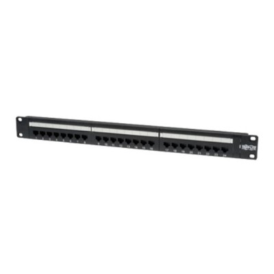 Tripp Lite 24-Port Cat6 Cat5 Patch Panel Rackmount 110 Punch Down RJ45 Ethernet 1URM - Patch panel - 1U - 19" - 24 ports
