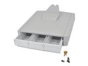 Ergotron  SV Primary Storage Drawer, Triple97-865 Accessory Type: Drawer Color: Grey/White Specifications: Stated capacity represents maximum load per individual small drawer    Internal dimensions (individual small drawer): 2.5"H x 3.75"W x 10.5"D (63.4 x 95 x 267 mm) &acirc;&euro;&ldquo; includes dividers to configure up to 4 compartments    The primary drawer must be the first drawer attached to the cart    Drawer features key-lock access    This drawer is manually operated