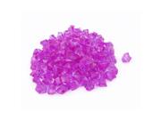 Unique Bargains 110pcs Plastic Purple Polygon Aquarium Ornament Crystal Stones for Fishbowl
