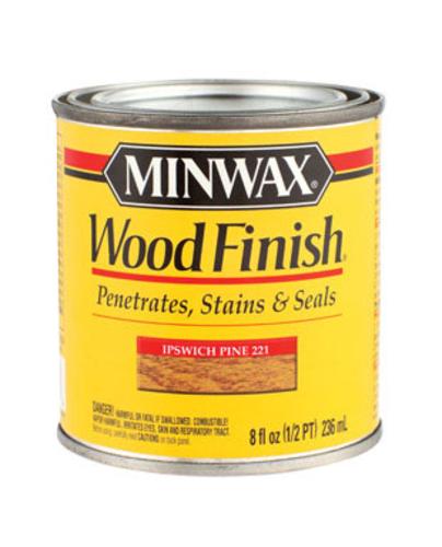 Highlights: 1/2 Pt. Ipswich Pine Oil based, penetrating stain for bare wood Requires top coating - polyurethane, Helmsman, Spar Urethane Transparent Interior Cleanup with mineral spirits 1/2 pt covers approx. 35 sq. ft. Can