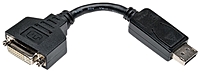 Tripp Lites P134 000, Displayport Male to DVI I Female adapter, allows you to connect a computer with a DisplayPort connection, to a HDTV or computer monitor, with DVI