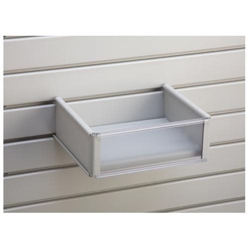 Avoid hunting through drawers or cabinets by storing frequently used products in Jifram s Easy Wall basket with completely transparent front for easy identification from anywhere in the room. 8 X 10 X 4 Transparent Front Plastic Slatwall Basket is proudly made in the U.S.A. Proudly made in the U.S.A. Designed to expand storage to any of Jifram s Easywall slatwall systems. No tools required. Easy one person installation. Easily view content with transparent basket front