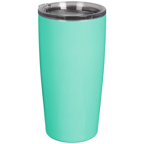 Overstock . This nICE vacuum-insulated stainless steel tumbler keeps hot tea, iced coffee and all of your favorite drinks at an ideal temperature as you go about your day. Available Colors: SEAFOAM, PINK.