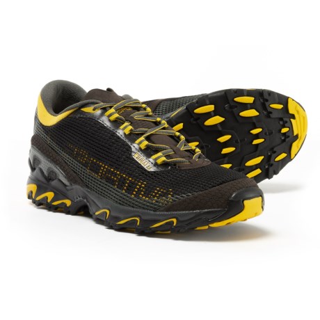 CLOSEOUTS . La Sportiva Wildcat 3.0 trail running shoes deliver a great balance of stability and cushioning for long days on technical trails. A supportive upper and firm feel make it responsive, and the FriXion X-Axis rubber outsole offers excellent traction on slick rock. Available Colors: BLUE/GREY, BLACK/YELLOW. Sizes: 38, 39.5, 40, 40.5, 41, 41.5, 42, 42.5, 43, 43.5, 44, 44.5, 45, 45.5, 46, 46.5, 47, 47.5.