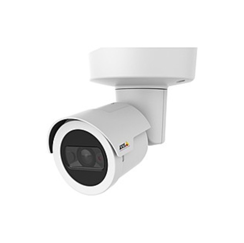 AXIS Companion Bullet LE is an outdoor-ready bullet-style camera with a compact, flat-faced design that suppresses reflections