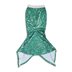 Let your little mermaid be the prettiest in the sea with this metallic green UPF 50  mermaid tail