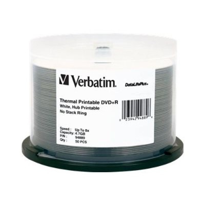Verbatim DataLifePlus - 50 x DVD R - 4.7 GB 8x - white - thermal transfer printable surface - spindle