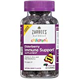 Zarbee's Naturals Children's Elderberry Immune Support* Gummies, With Vitamin C, Zinc & Elderberry, 42 Gummies (1 Bottle)