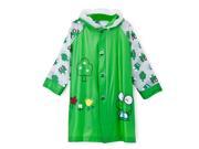 SODIAL Student Raincoat Children Cartoon rainproof Rain Coat Waterproof Poncho Rainwear(Green frog) L:110-120cm(appropriate height)