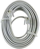 The GE 12194 12 Feet Phone Line Cord connects a telecom device, such as a phone, modem, fax machine, answering machine or caller ID, to a modular wall jack