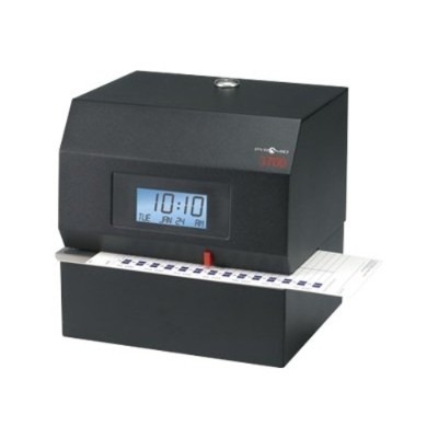 Pyramid 3700 Heavy-Duty - Time clock/document stamp - printable time cards - unlimited employees - black