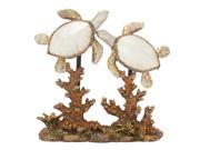 Unique Polystyrene Double Sea Turtle Type: Sculptures & Figurines Size Width: N/A Size Height: N/A Color/Finish: Ivory / Cream