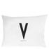Personal Pillowcase from Danish brand Design Letters. The monochrome pillowcase features vintage typography created by renowned Danish architect Arne Jacobsen.The white pillowcase, crafted from 100% cotton, features the personal upper case letter on the front and ?Good Night? printed on the back. The pillowcase fastens with a zipper closure and will add a minimalist accent to the bedroom.Features:Personal Pillowcase from Danish brand Design LettersThe monochrome pillowcase features vintage typography created by renowned Danish architect Arne JacobsenFits a standard sized pillow100% cottonUpper case letter on the front?Good Night? printed on the backZipper closureDimensions: H: 70cm x W: 50cm