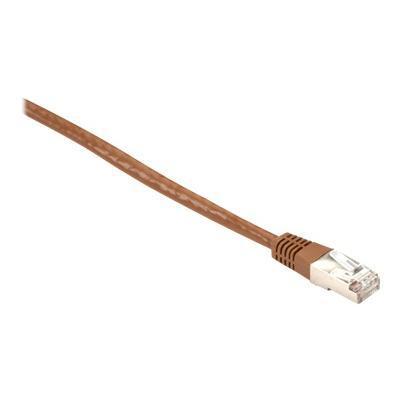Black Box - Patch cable - RJ-45 (M) to RJ-45 (M) - 20 ft - screened shielded twisted pair (SSTP) - CAT 6 - molded  solid  stranded - brown