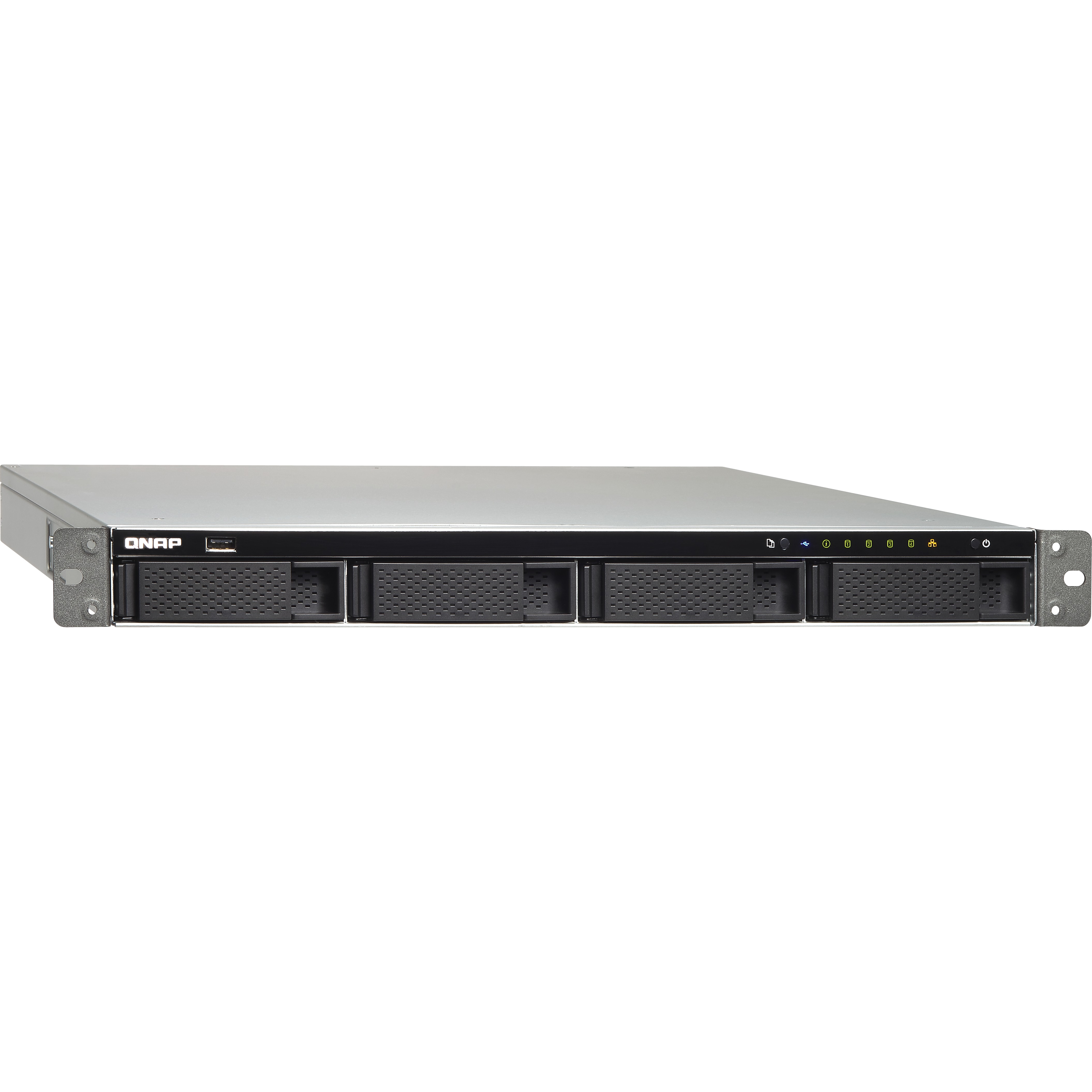 The TS-463U is a powerful network storage system powered by a high-performance AMD quad-core processor. It uniquely provides 10GbE at a budget price to maximize ROI, and doubles the encrypted file transfer performance with the AES-NI hardware-accelerated encryption engine to over 800 MB/s. Powered by the QTS operating system, the TS-463U provides versatile all-in-one server functionalities as well as unique features including Virtualization Station, which allows users to run VMs on the same