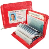 Lock Wallet Red As Seen On TV - Prevent Identity Theft Fraud RFID Technology