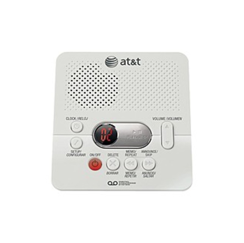 AT&T Digital Answering System with Time/Day Stamp - 1 Hour Digital - White 650530023910