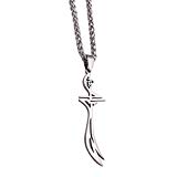 ZKDC Islam muslim HZ Zulfiqar Sword of Imam Ali stainless steel necklace 60 cm chain