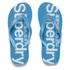 Women?s ?Mainline? flip flops from Superdry. Constructed with a classic flip flop design, the sandals feature a textured toe thong set upon a branded footbed. A textured rubber outsole provides additional traction. Complete with signature Superdry branding to the straps.  Upper: PVC. Sole: EVA.