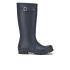 Highly coveted and gracing the feet of Royals and farmers alike, Hunter present the men's original tall wellies in dark navy. Expertly crafted from vulcanised rubber for extra strength, the knee length boots offer a comfortable, orthopaedic fit, hardwearing, quick-dry knitted nylon lining and cushioned sponge insole. Practical and stylish, the boots are reinforced with traditional calendered sole and buckle detail to the top of the shaft. Moulded lines, matte finish and Hunter logo to the front finish the design with signature qualities. - K.N.    Hunter Unisex Original Tall Wellies  Natural rubber  Knee length  Orthopaedic fit  Moulded lines  Matte finish  Quick-dry knitted nylon lining  Cushioned sponge insole  Calendered sole  Buckle detail to the top of the shaft and signature Hunter logo to the front